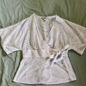 Lilly Pulitzer White Wrap Top